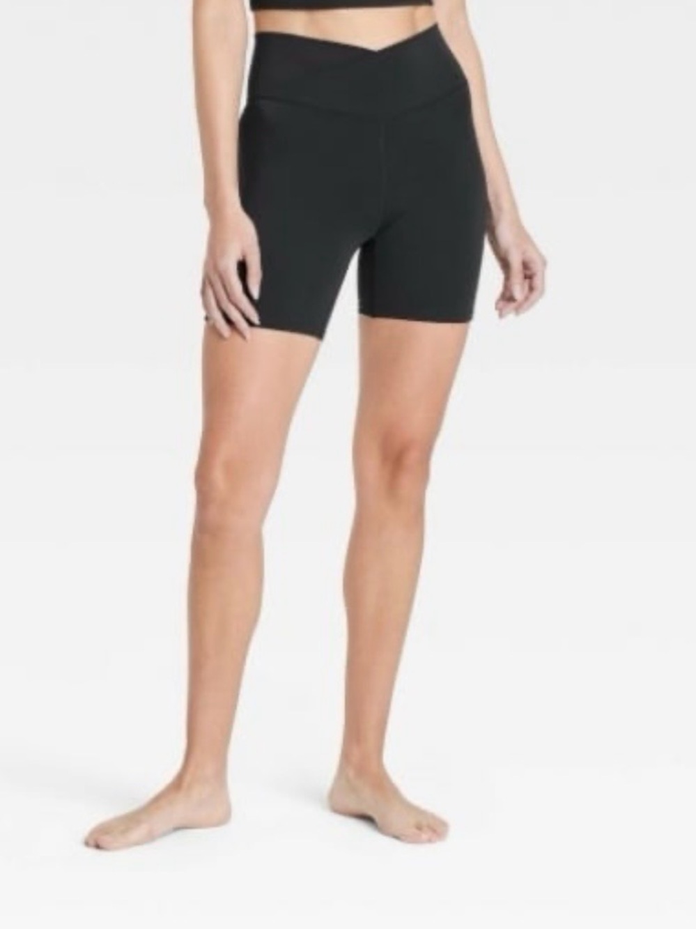 Women's Crossover Waistband 6" Bike Shorts - JoyLab™ Black Size XS
New